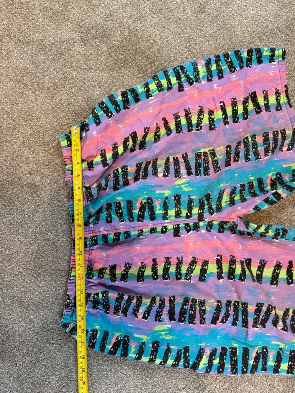 Vintage 90s Neon Abstract Shorts | High Waisted Retro Festival Beach Shorts - Picture 3 of 5